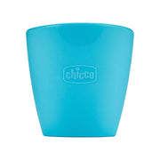 Chicco Easy Mug, tasse en silicone bleu clair, 6 mois+