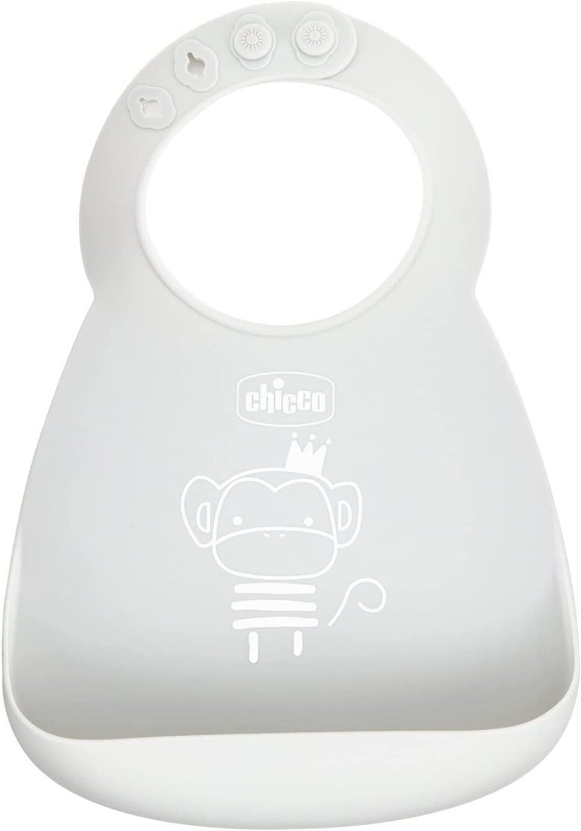 Chicco Bavoir en silicone Easy Roll Couleur neutre 6 mois+