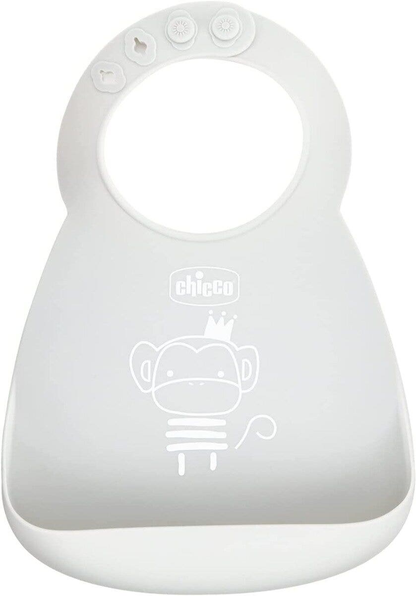 Chicco Bavoir en silicone Easy Roll Couleur neutre 6 mois+