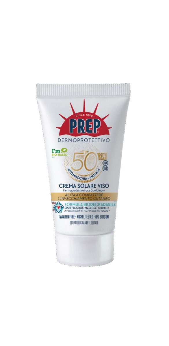 Prep Crème solaire dermoprotectrice pour le visage 50 ml SPF50