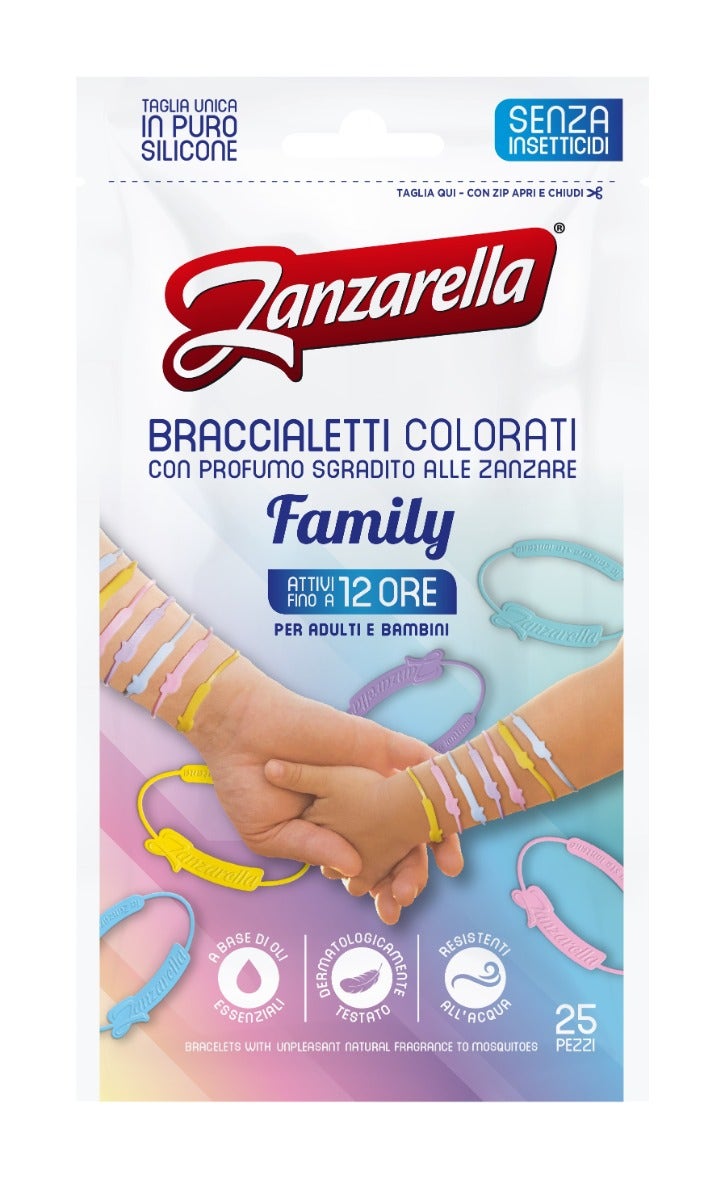 Zanzarella Family Bracelets colorés 25 pièces
