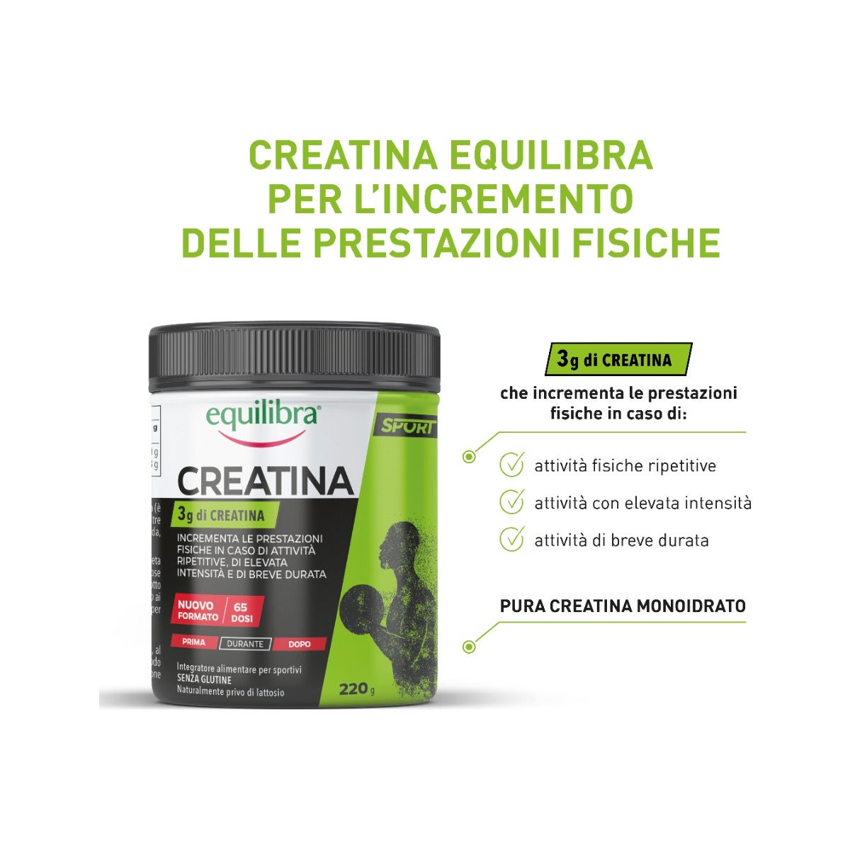 Equilibra Creatina Integratore 220g