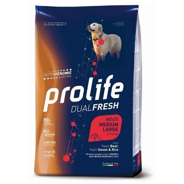 Prolife Dog Dual Fresh Adult Medium/Large Oie & Riz 12 kg