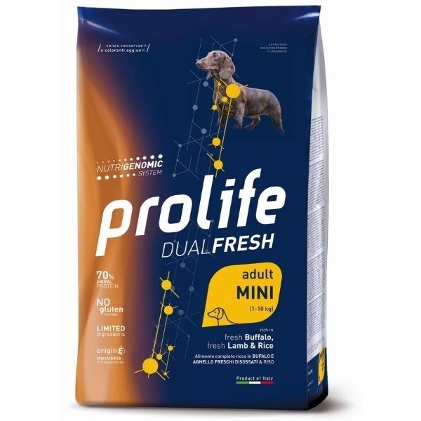 Prolife Dog Dual Fresh Adult Mini Buffle, Agneau & Riz 600 g