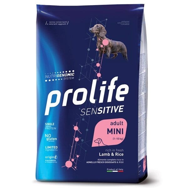 Prolife Sensitive Adult Mini Lamb & Rice Croquettes pour chiens de petite taille Sac de 7 kg