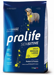 Prolife Dog Sensitive Lapin & Pomme de terre - Croquettes pour chiens adultes de taille moyenne/grande - Sac de 10 kg