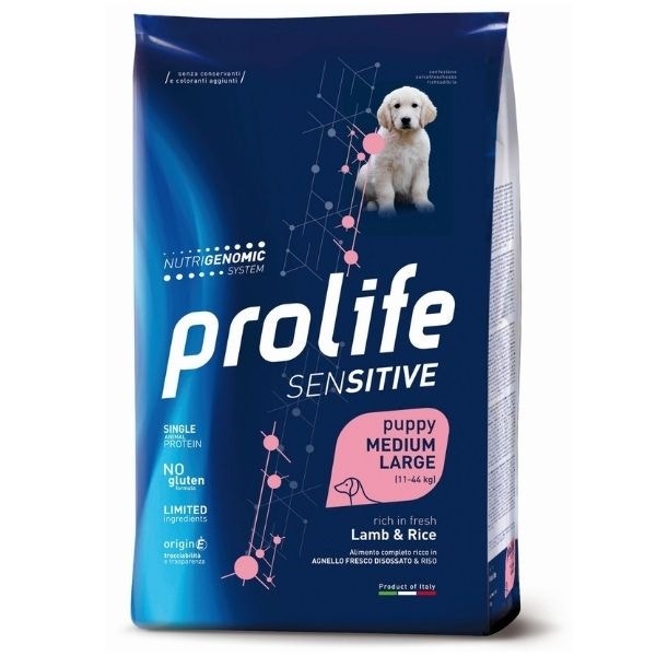 Prolife Dog Sensitive Puppy Medium/Large Agneau & Riz 2,5 kg
