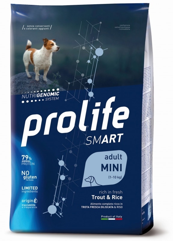 Prolife Smart Mini Truite fraîche et riz pour chiens adultes 600 g