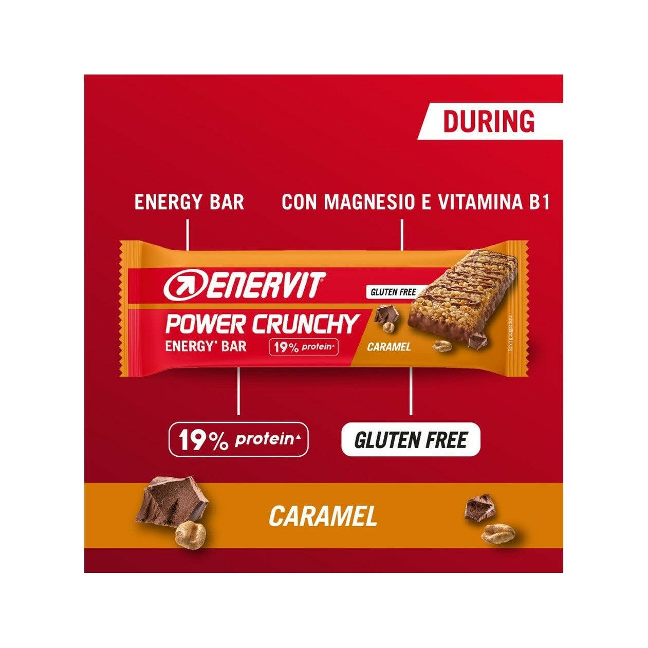 Enervit Power Barre Énergétique Croquante Caramel 40 g