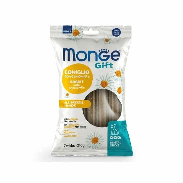Monge Dental Sticks Lapin à la camomille pour chiens seniors toutes races 210 g