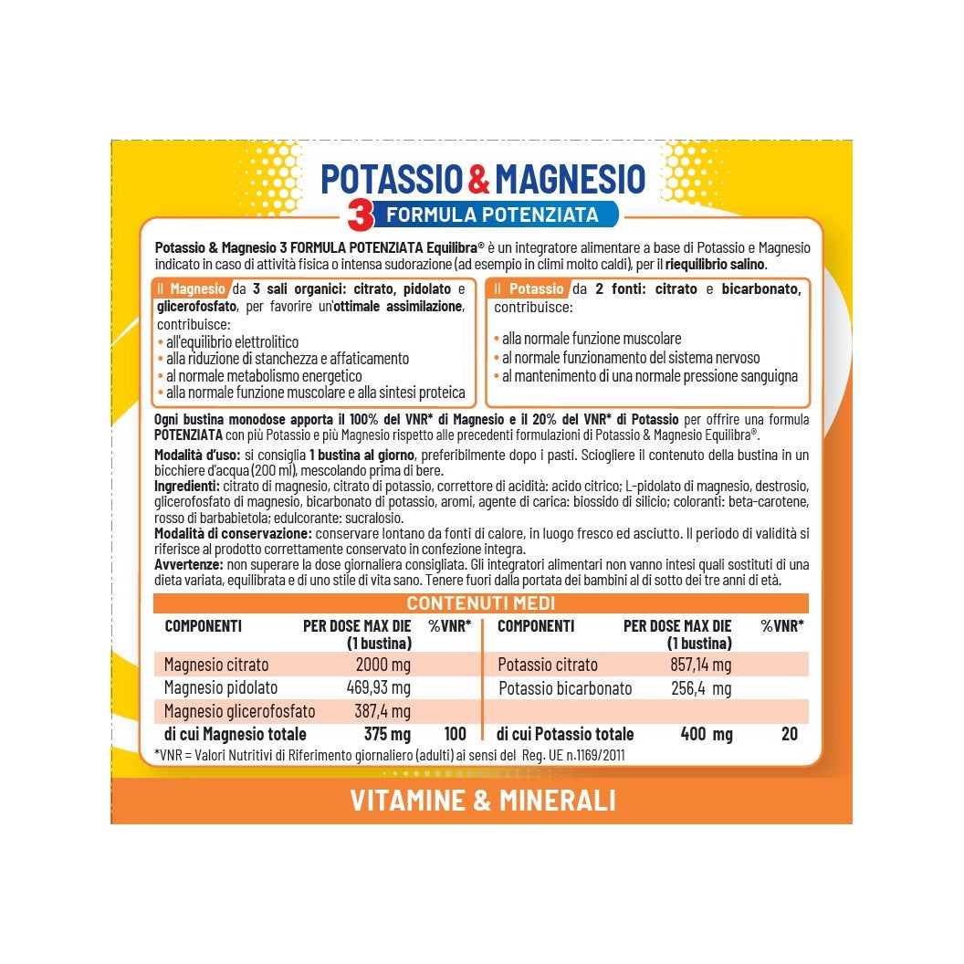 Equilibra Potassio & Magnesio 3 Sali 20 Bustine