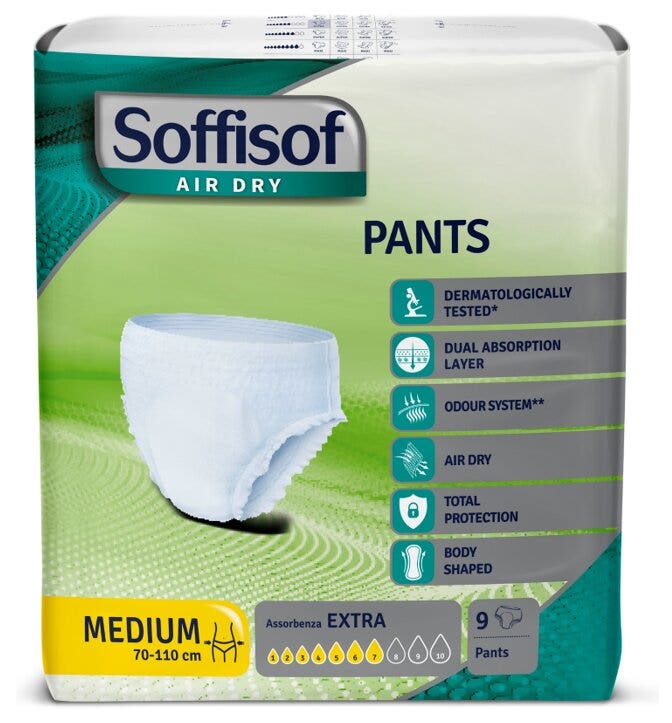 Soffisof Air Dry Pants Extra Taille Medium 9 pièces