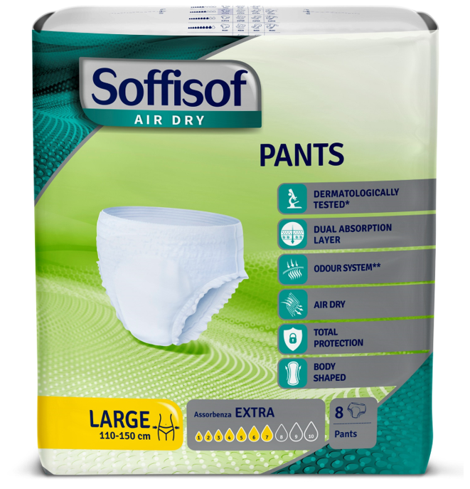 Soffisof Air Dry Pants Extra Taille L 8 pièces