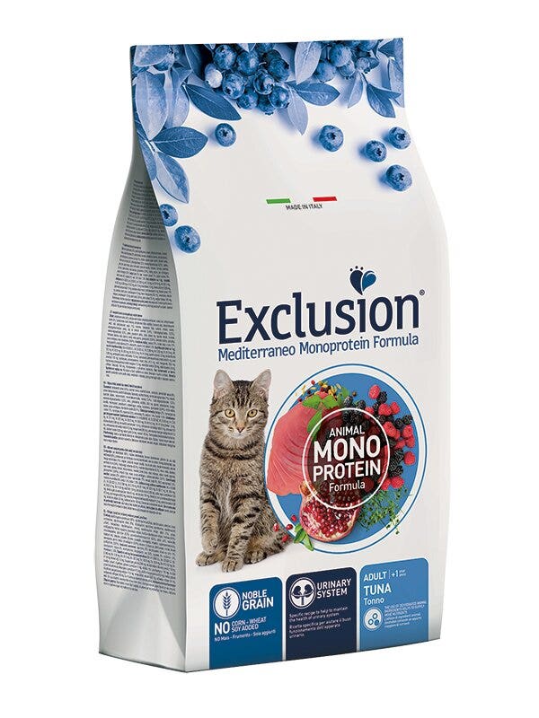 Exclusion Mediterraneo Monoprotein Noble Grain Adult Tuna Croquettes pour chats 12 kg
