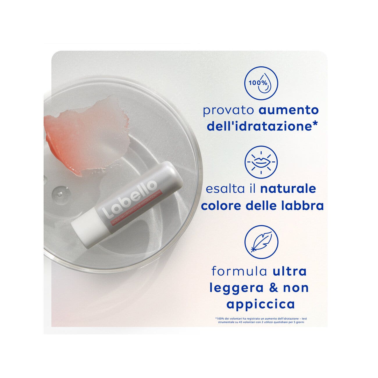 Labello Acide Hyaluronique Lip Hydratation Plus Rosé Baume à lèvres à l'acide hyaluronique 5
