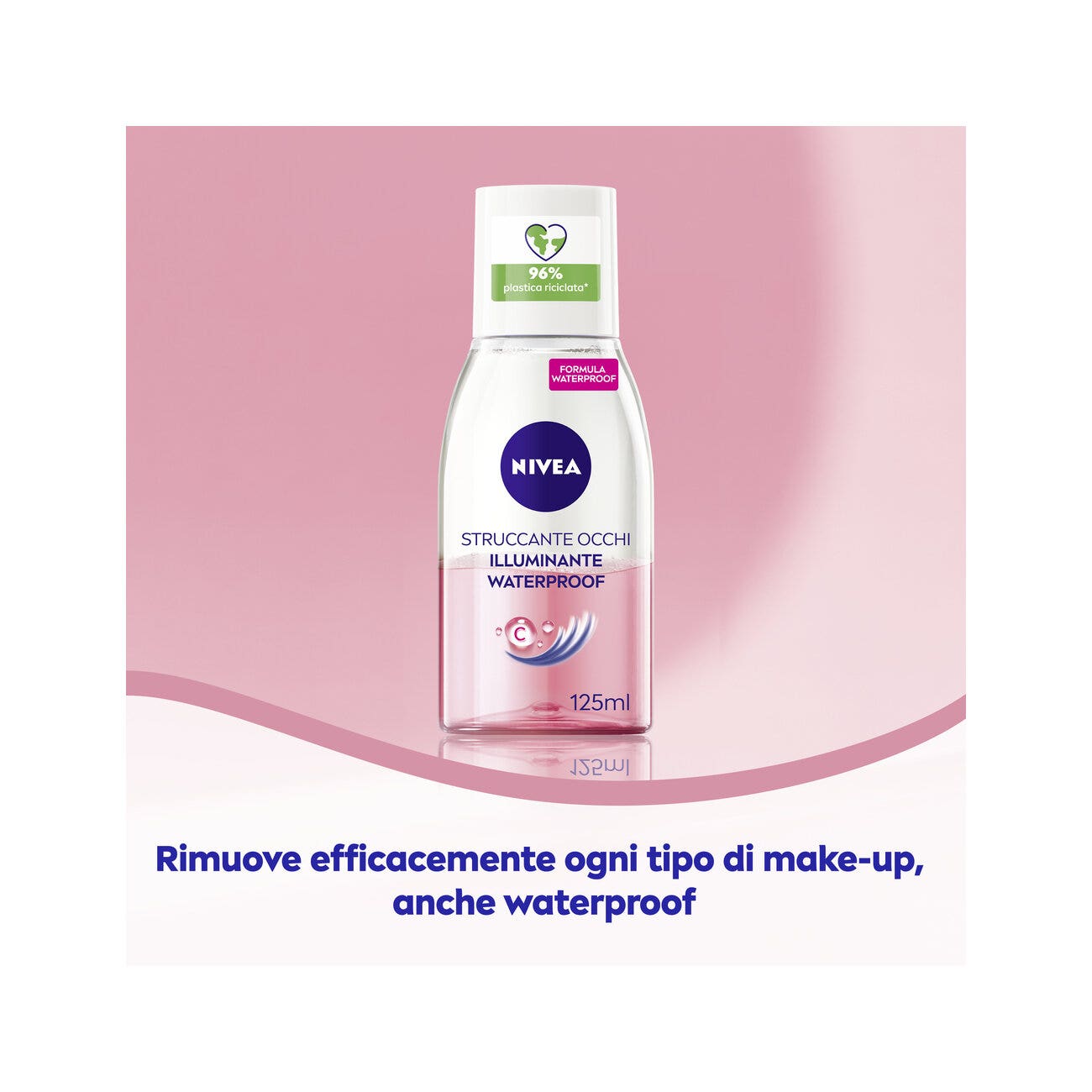 Nivea Struccante Occhi Bifase Illuminante Waterproof Olio Struccante Bifasico Per Gli Occhi 125ml