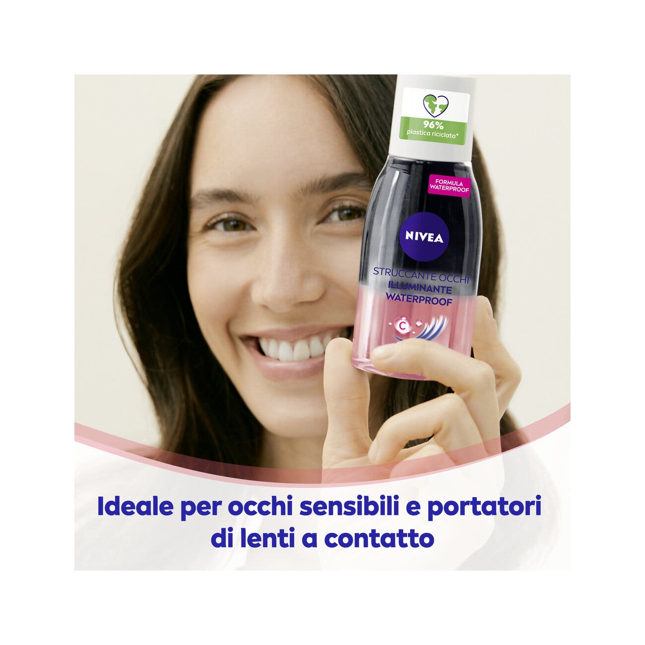 Nivea Struccante Occhi Bifase Illuminante Waterproof Olio Struccante Bifasico Per Gli Occhi 125ml