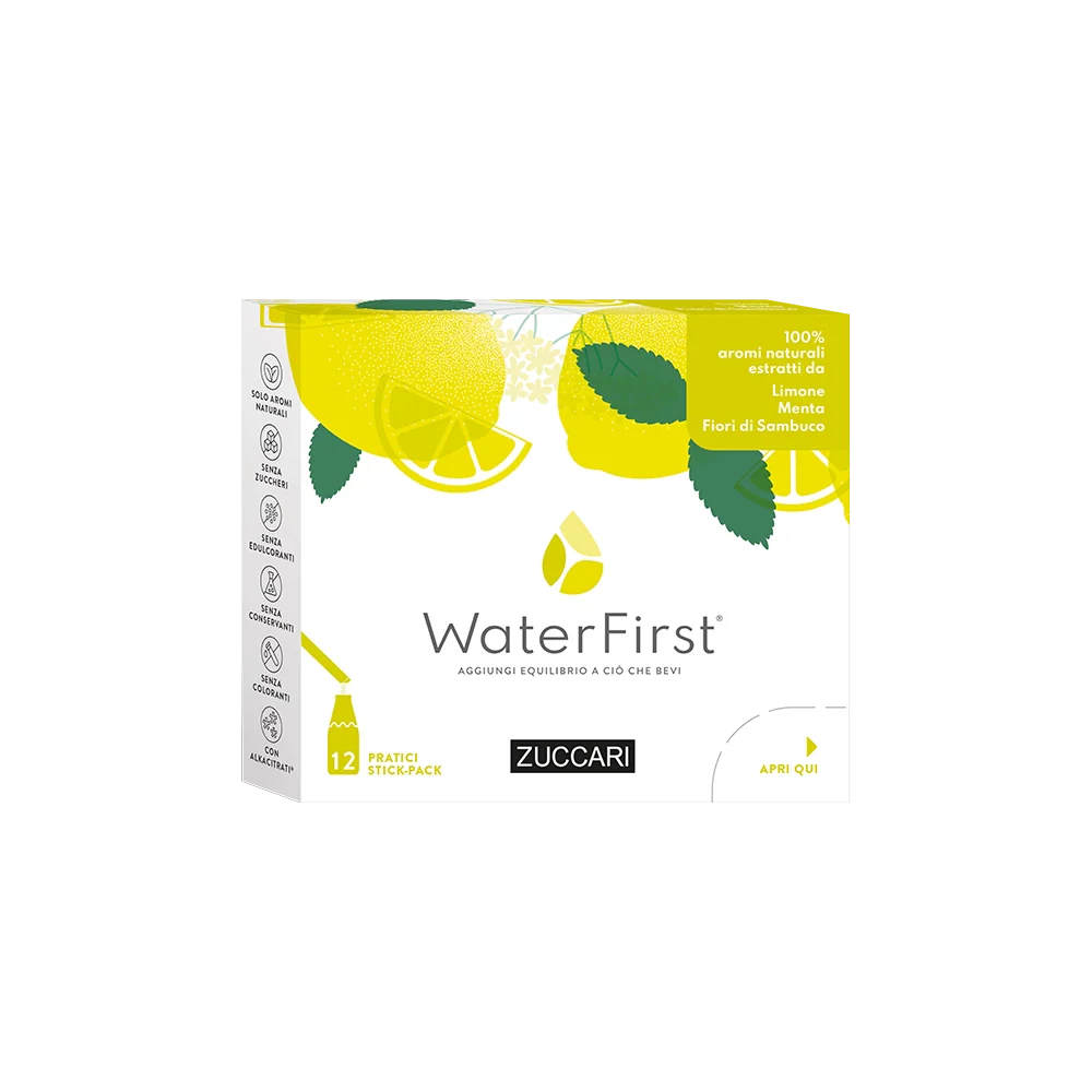 Zuccari WaterFirst Limoni, Menta, Fiori Di Sambuco 12 Stick