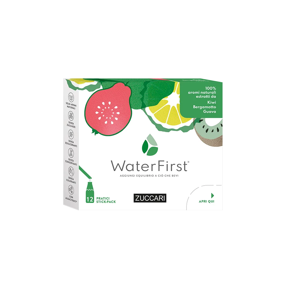 Zuccari WaterFirst Kiwi, Bergamotto, Guava 12 Stick