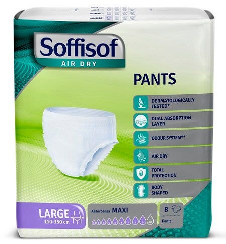 Soffisof Air Dry Pants Couches-culottes Maxi Taille L 8 pièces