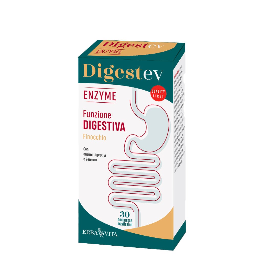 Erba Vita Digest-Ev Enzyme Complément alimentaire 30 comprimés