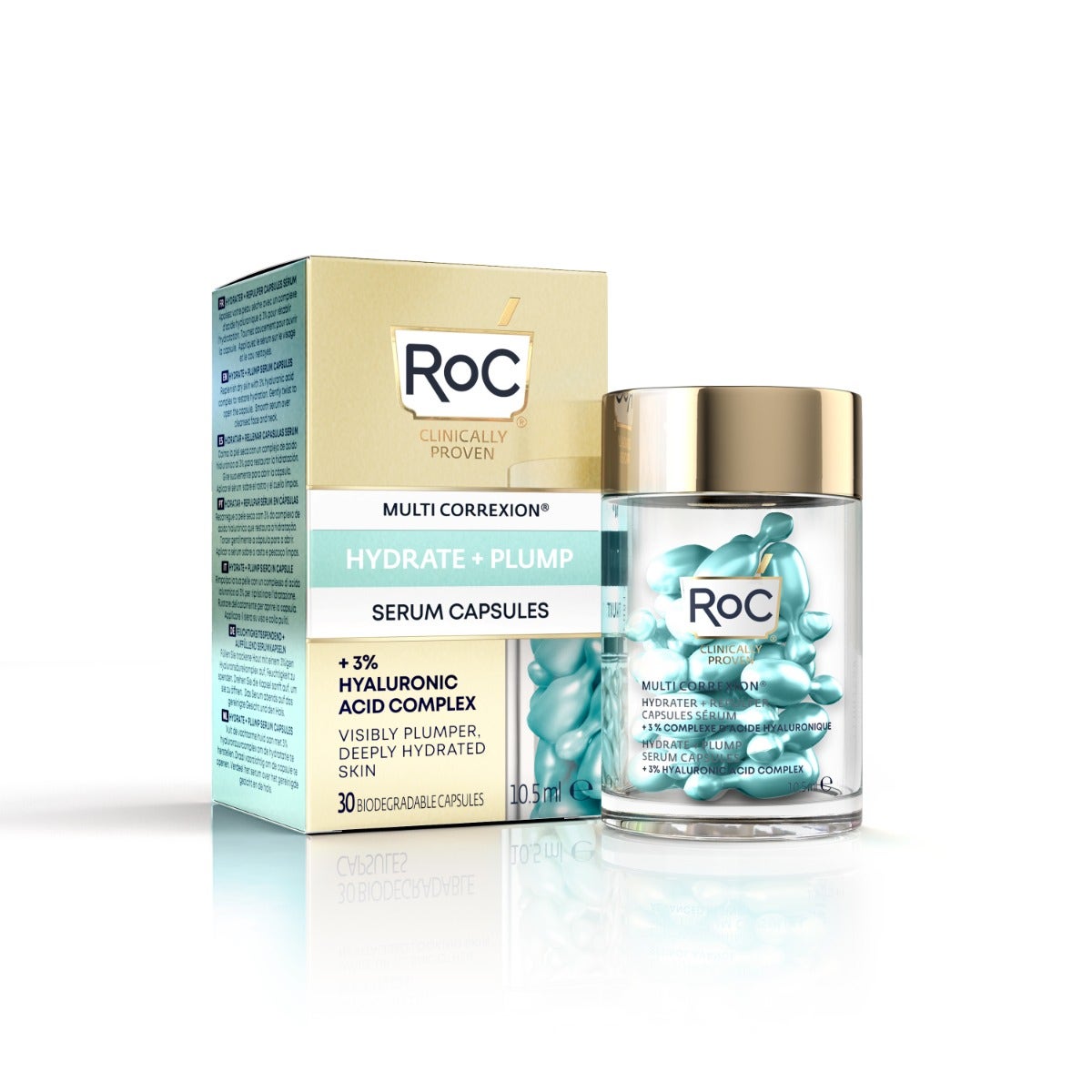 Roc Kit Hydrate + Plump Siero Viso 30 Capsule +Idratante Viso 50ml SPF30
