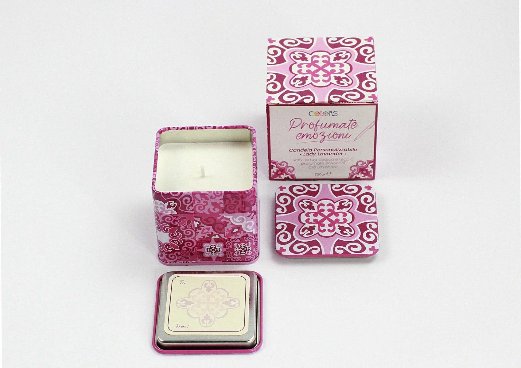Colors Bougie parfumée personnalisable Lady Lavande