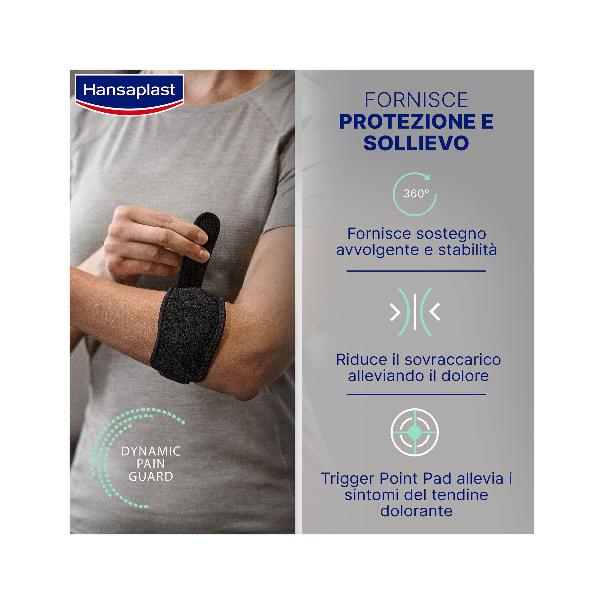 Hansaplast Sport Bandage pour coude de tennis, attelle pour épicondylite, protection pour le coude