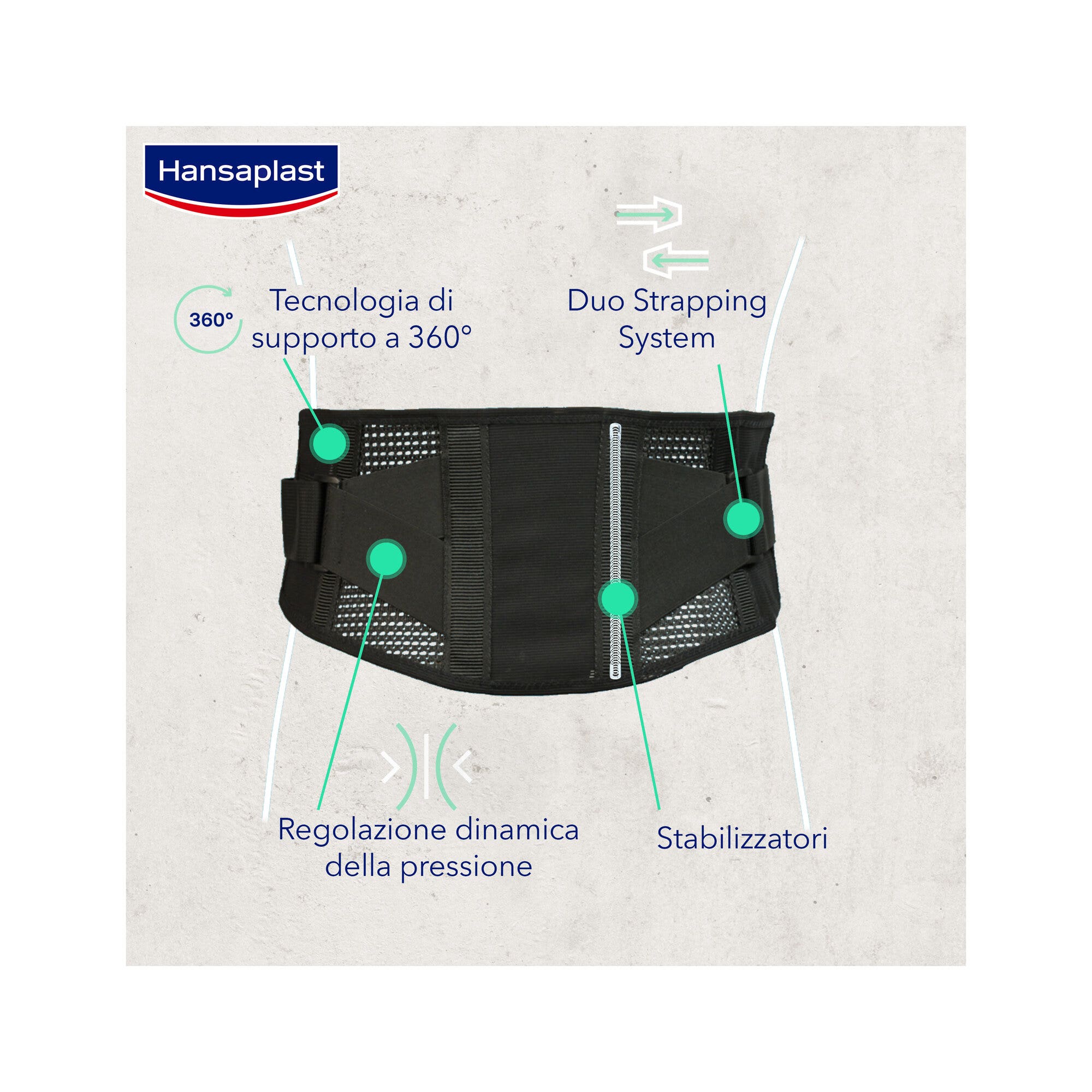 Hansaplast Sport Fascia Lombare Supporto Schiena Protettiva