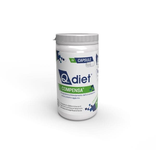 Q.Vet Q. Diet Compensa Complément alimentaire pour chiens/chats 120 gélules