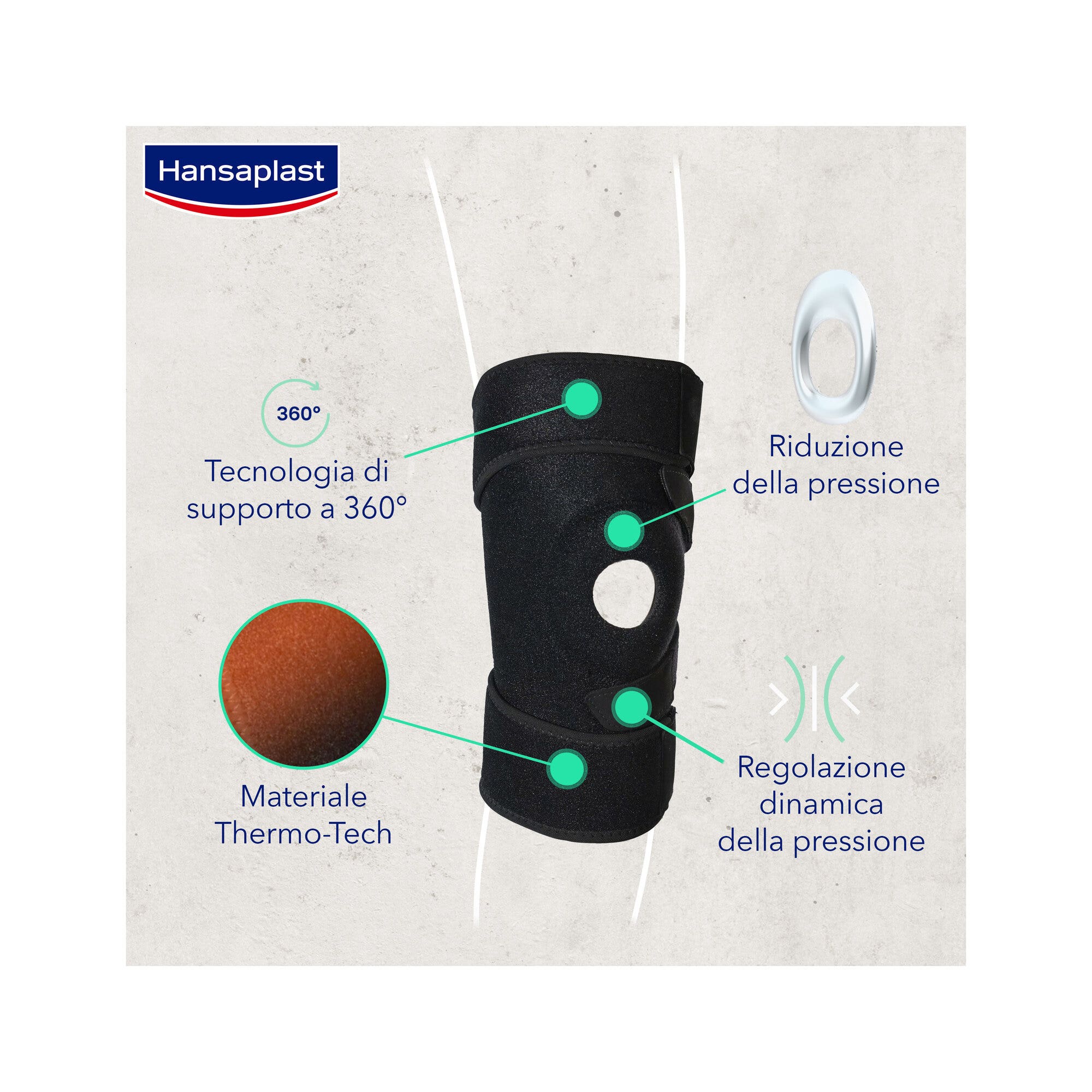 Hansaplast Sport Genouillère de soutien pour protection et soulagement de la douleur