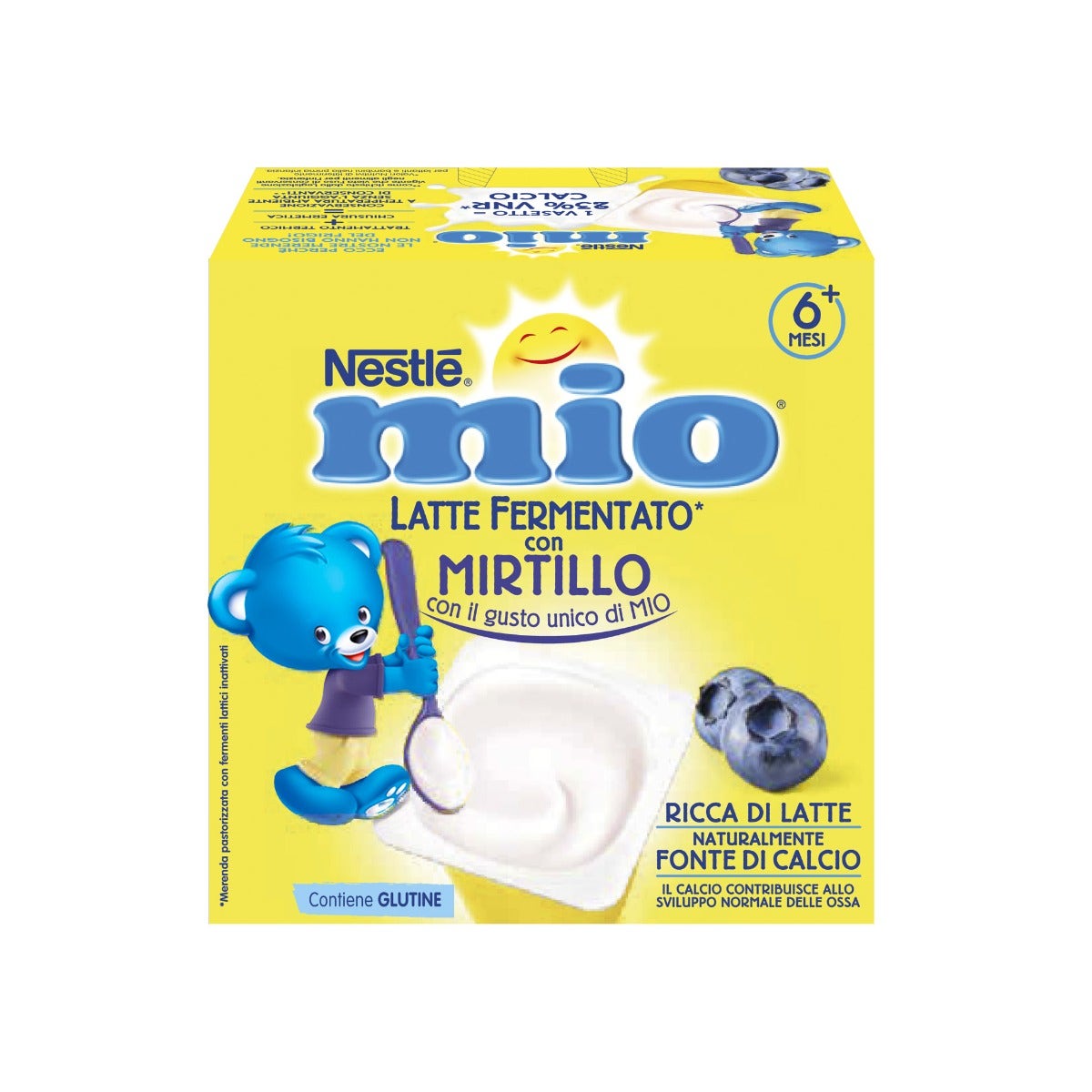 Nestlé Mio Merenda Latte Fermentato Mirtillo 4 Vasetti Da 100g