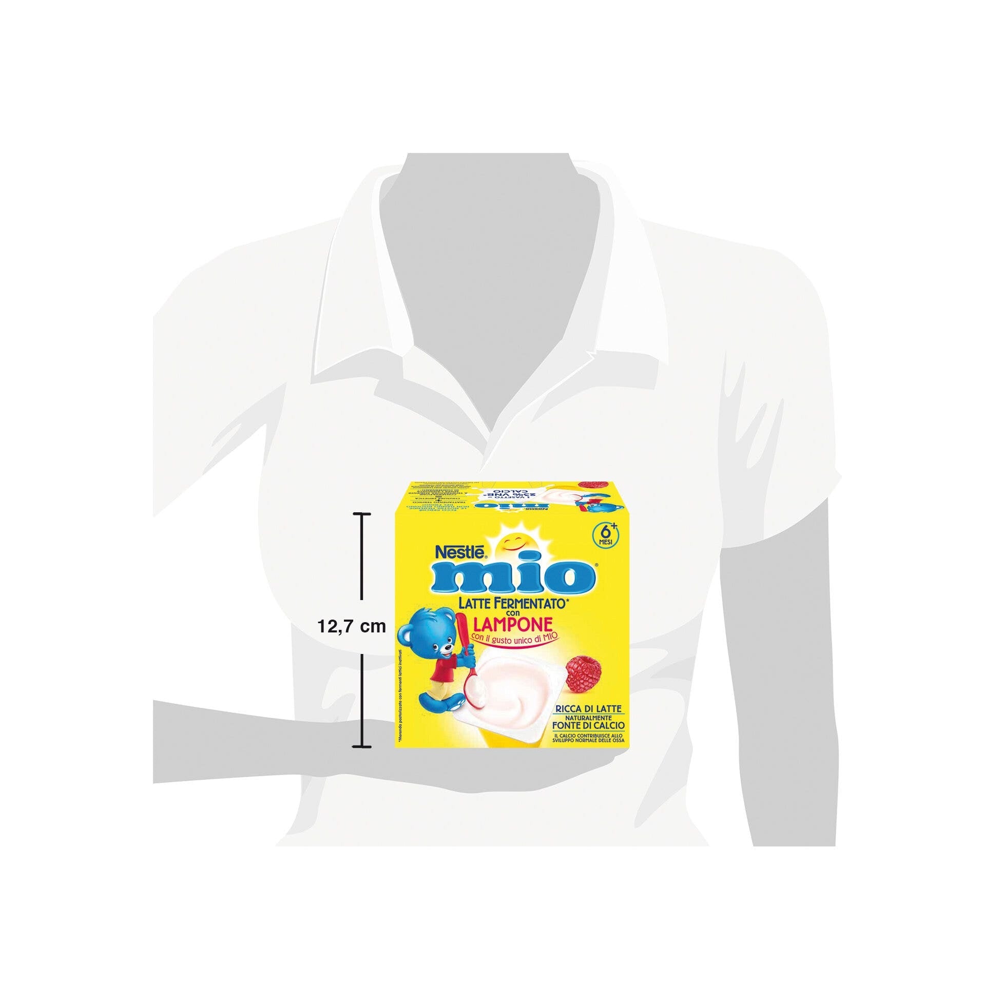 Nestlé Mio Merenda Latte Fermentato Lampone 4 Vasetti Da 100g