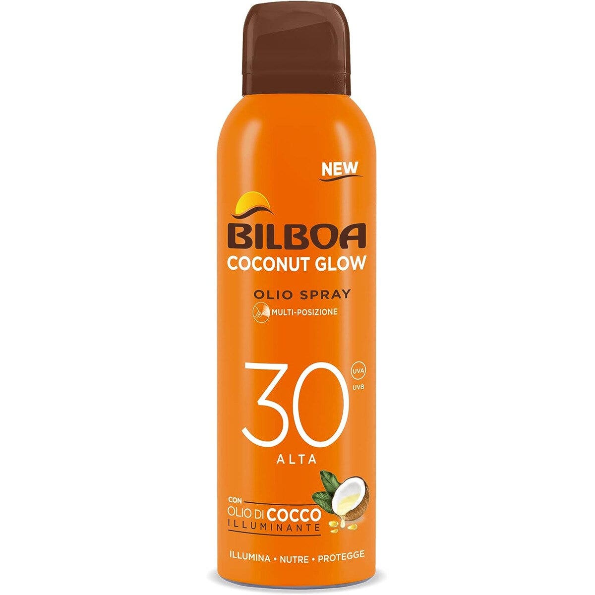 Bilboa Coconut Glow Huile solaire en spray multi-usage SPF30 150 ml