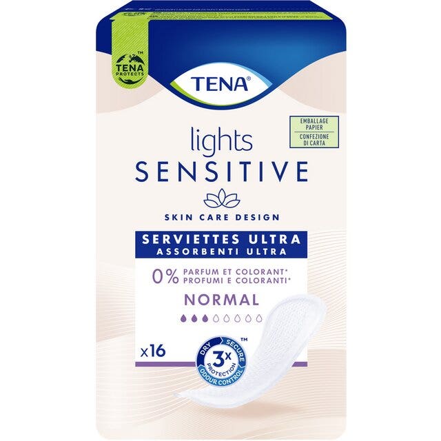 Tena Lights Sensitive Absorbant Ultra Normal 16 pièces