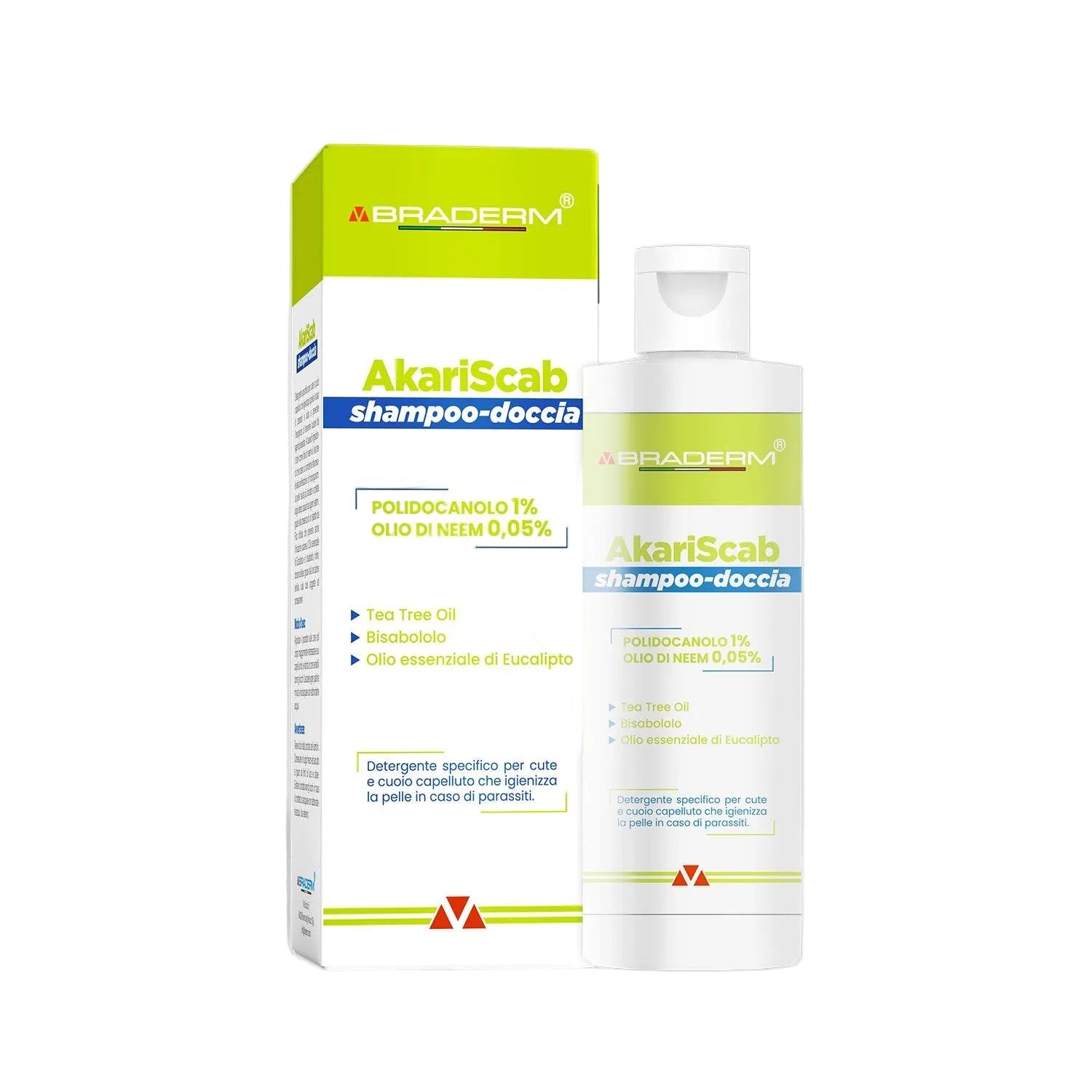 Braderm Akariscab Shampooing-Douche 150 ml