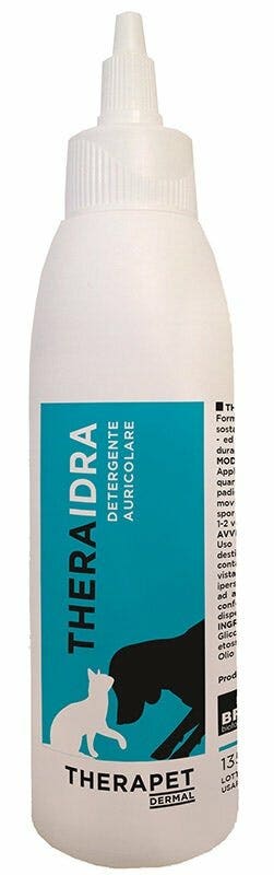 Therapet Dermal Theraidra Nettoyant auriculaire pour chiens/chats 150 ml