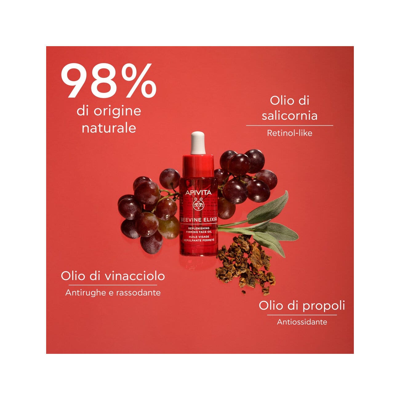 Apivita Beevine Elixir Olio Viso Ricostituente Rassodante 30ml