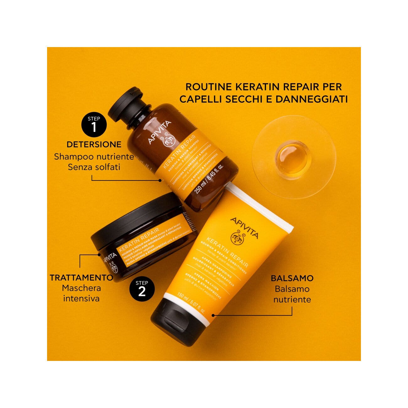 Apivita Keratin Repair Balsamo Nutriente Riparatore 150ml