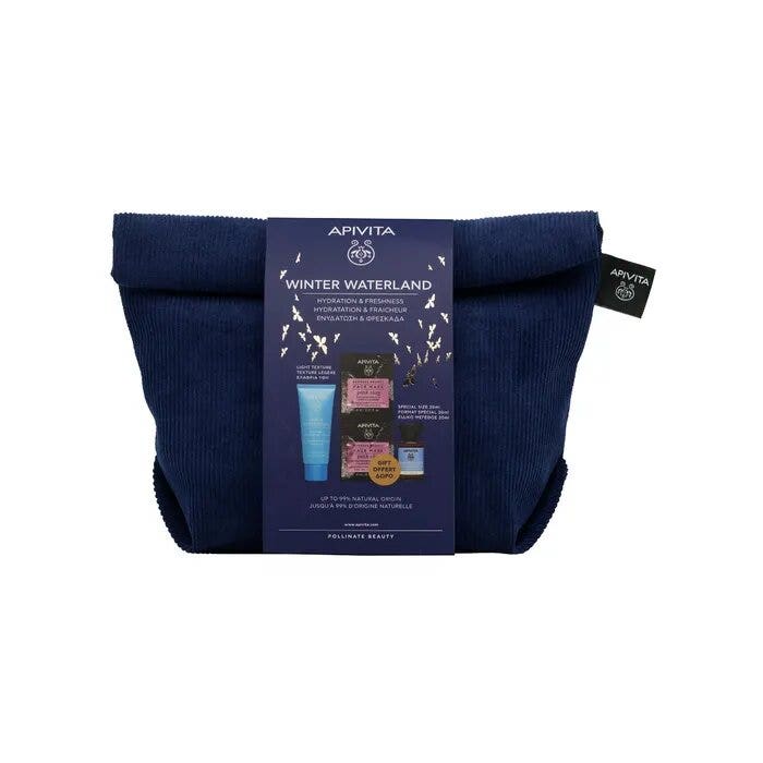 Apivita Cofanetto Aqua Beelicious Gel-Crema Idratante Oil Free 40ml+Tonico Idratante 20ml+Maschera Argilla Rosa 2x8ml