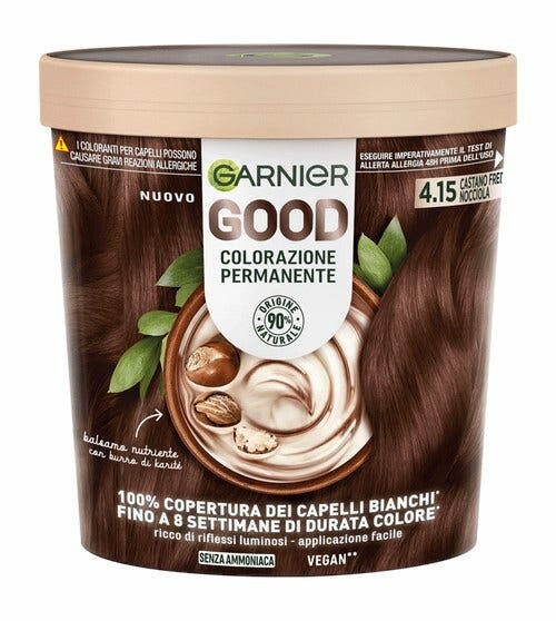 Garnier Good Kit Colorazione Permanente 4.15 Castano Freddo Nocciola 160g