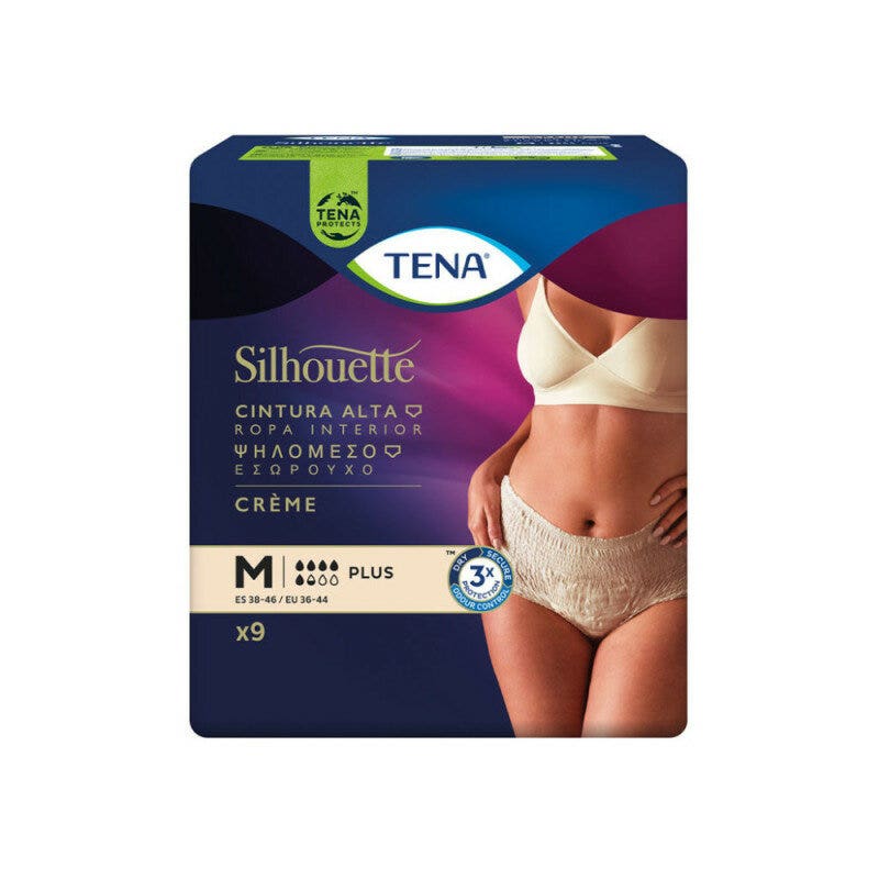 Tena Silhouette Crèmes Taille M 9 pièces