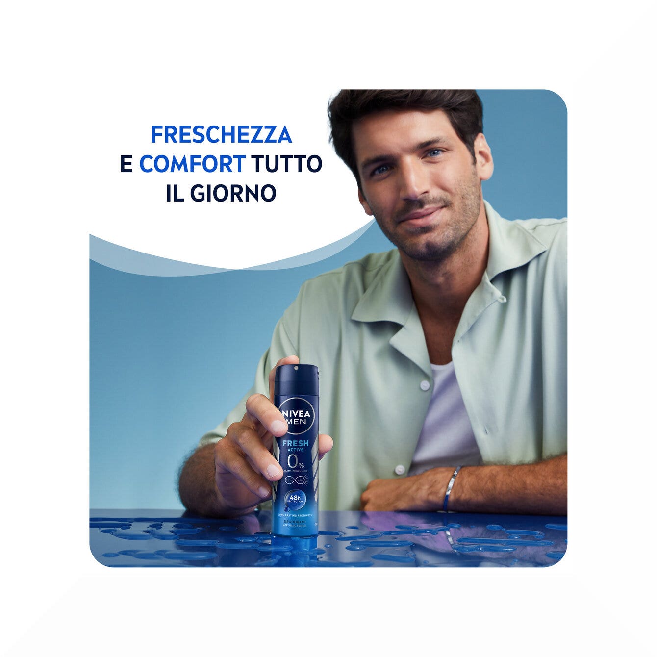 Nivea Men Fresh Active Déodorant en spray 150 ml Anti-transpirant pour homme 48 heures
