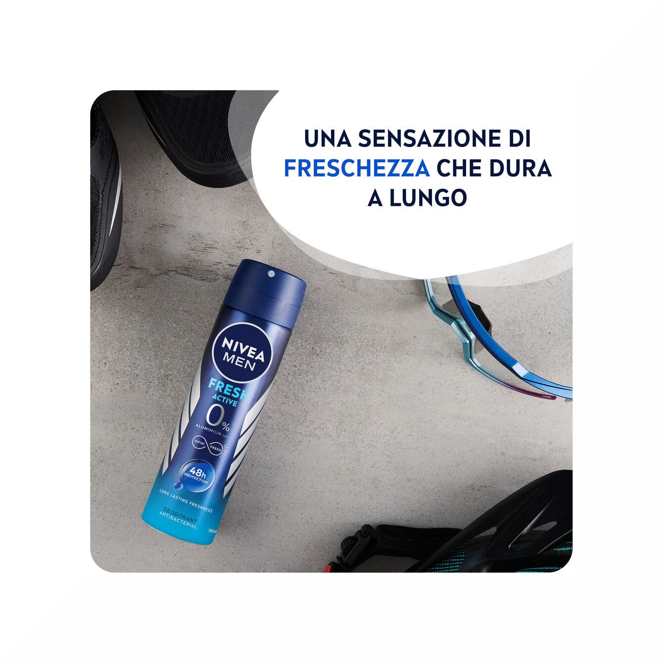 Nivea Men Fresh Active Déodorant en spray 150 ml Anti-transpirant pour homme 48 heures