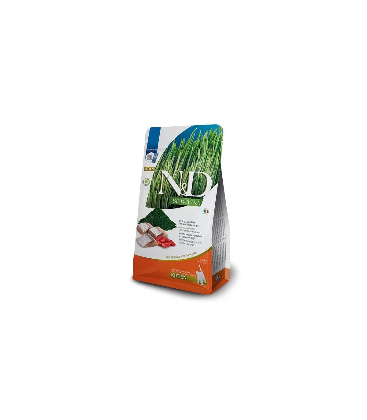 Farmina N&D Spirulina Kitten Hareng pour chatons 1,5 kg