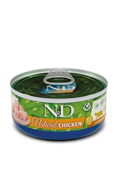 Farmina N&D Natural Poulet Nourriture humide pour chats adultes Boîte de 140 g