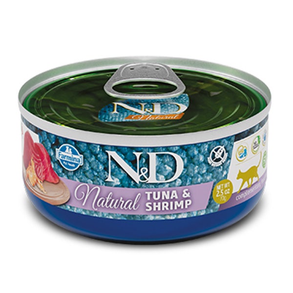N&D Cat Natural Thon & Crevettes 140 g