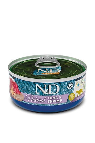 N&D Cat Natural Thon & Crevettes 140 g