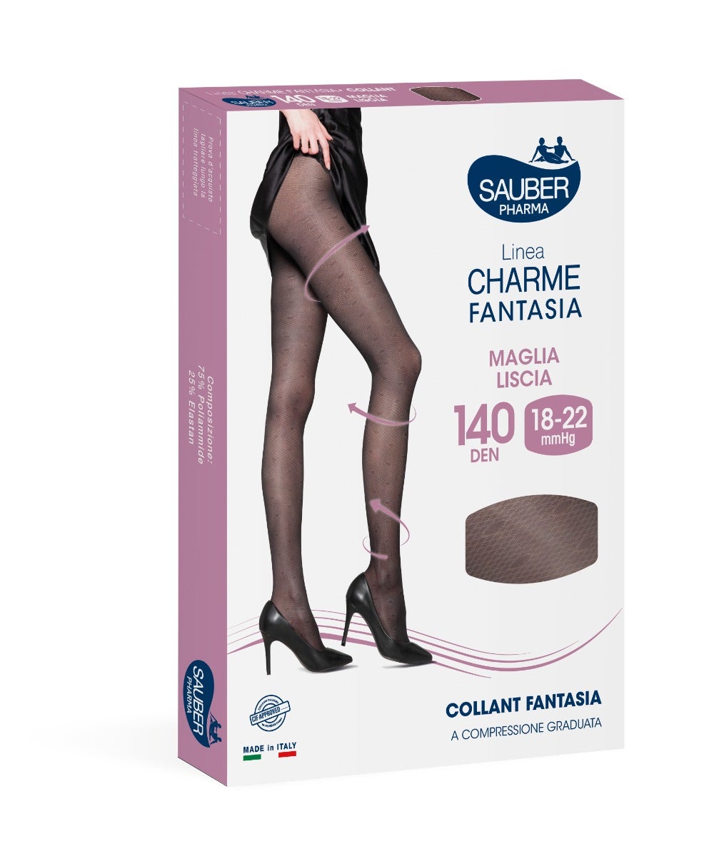 Sauber Linea Charme Fantasia 140 Den Collant Maglia Liscia
