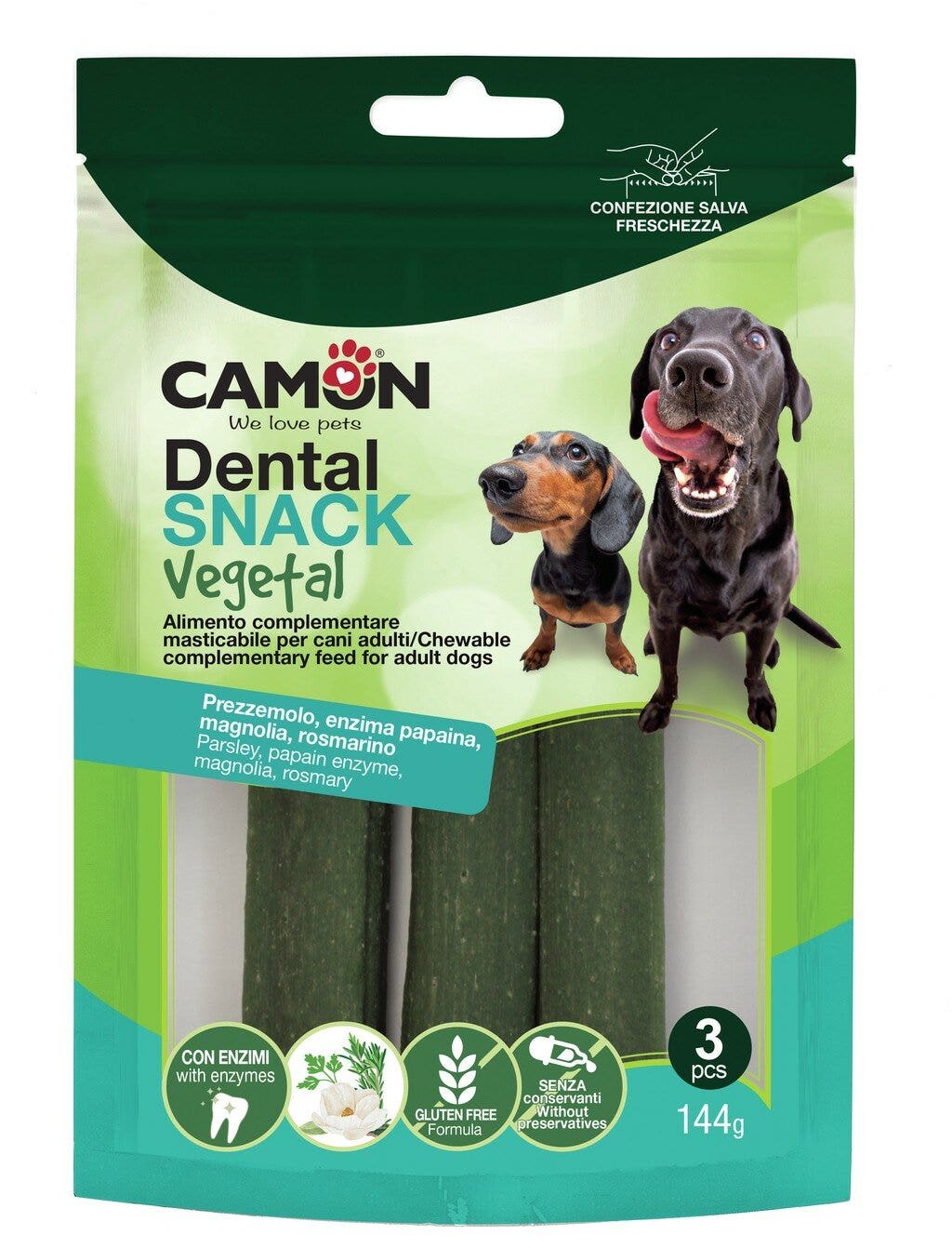 Camon Dental Snack Enzysticks Vegetali Per Cani 144g